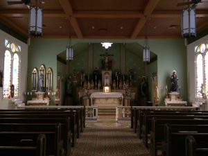 The sanctuary of Our Lady of the Pillar Chapel